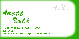 anett woll business card